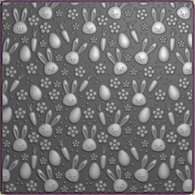 Embossing 3D Conigli e carote