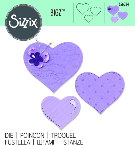 Fustella Sizzix Cuori 656334