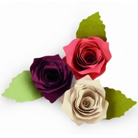 Fustella Sizzix Rosa con Foglia 661750