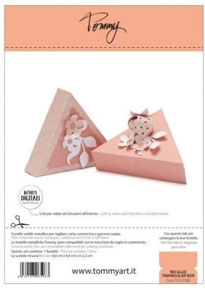 Fustella Sottile Tommy No Glue Triangular Box