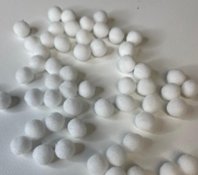 Pompons 1 cm bianchi