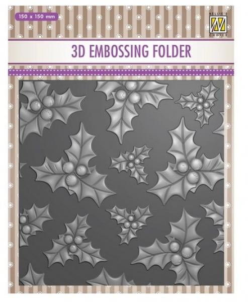 3D Cartella per Embossing Holly