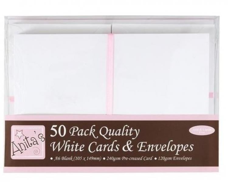 A6 Cards & Envelopes White