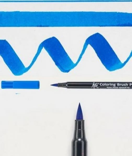 Koi Brush Pen - Cerulean Blue