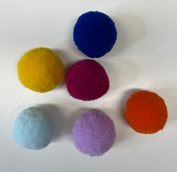 Pompons 4cm col.vivaci