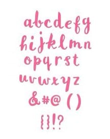 Fustella sottile Brush lowercase Alphabet Sizzix 661686