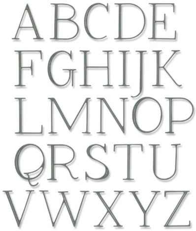 Fustella sottile Elegant Capitals Sizzix 666114