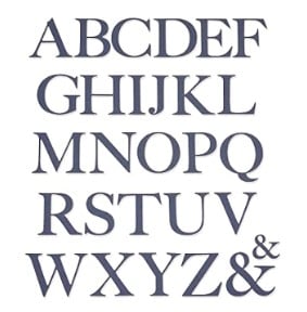 Fustella sottile Serif Alphabet Sizzix 665282