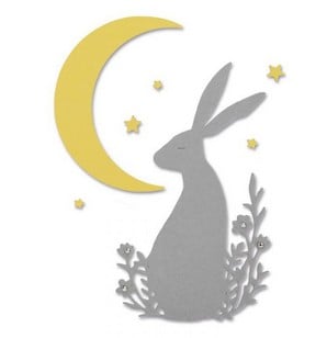 Fustella Sottile Sizzix Coniglio e Luna 663316