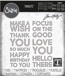 Fustella Sottile Sizzix Testo 1 665847