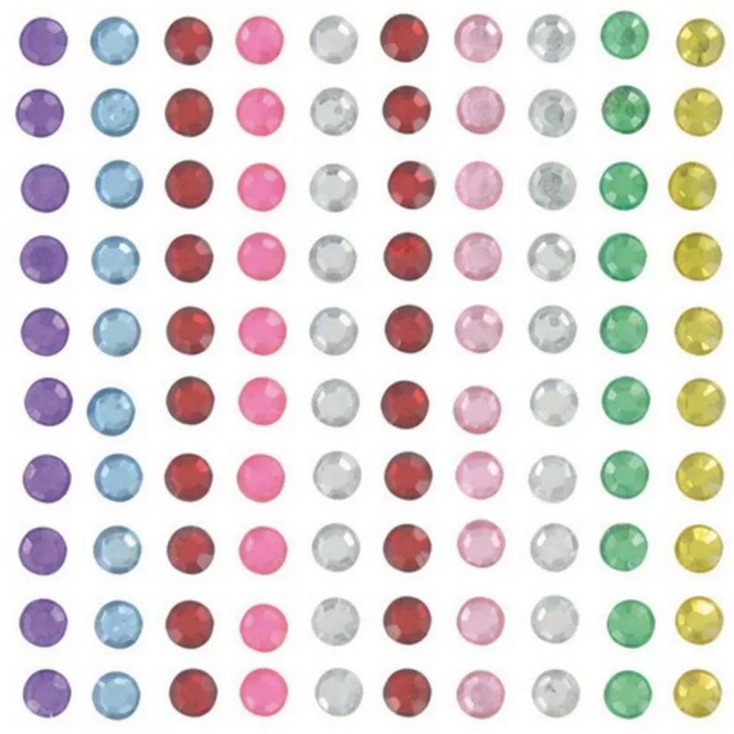 Mezze Perle Autoadesive Multicolor