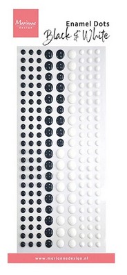 Enamel Dots Black and White
