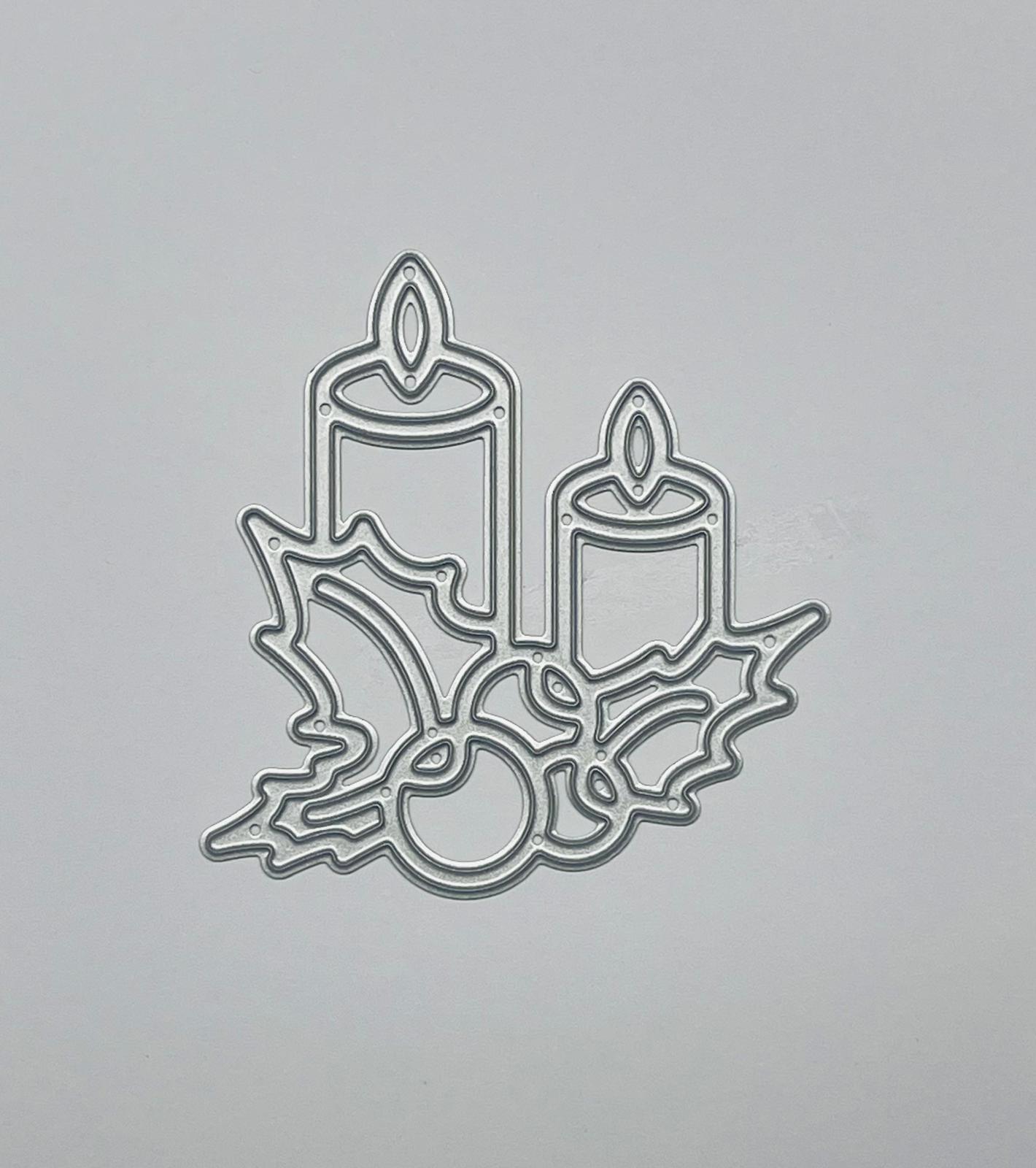 Fustella Sottile Candela e Agrifoglio