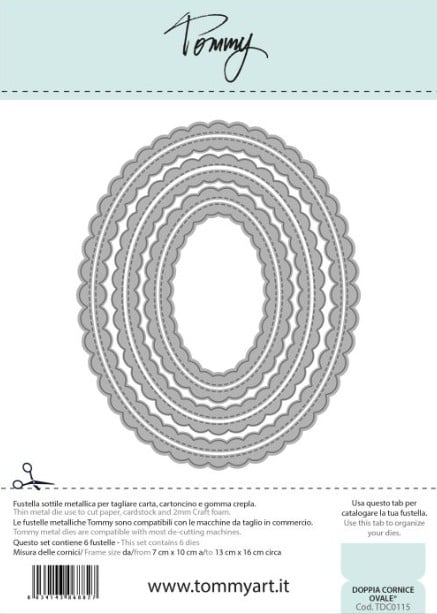 Fustella Sottile Tommy Doppia Cornice ovale