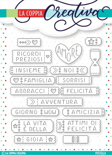 Fustella Sottile Mini Album Ticket RI567