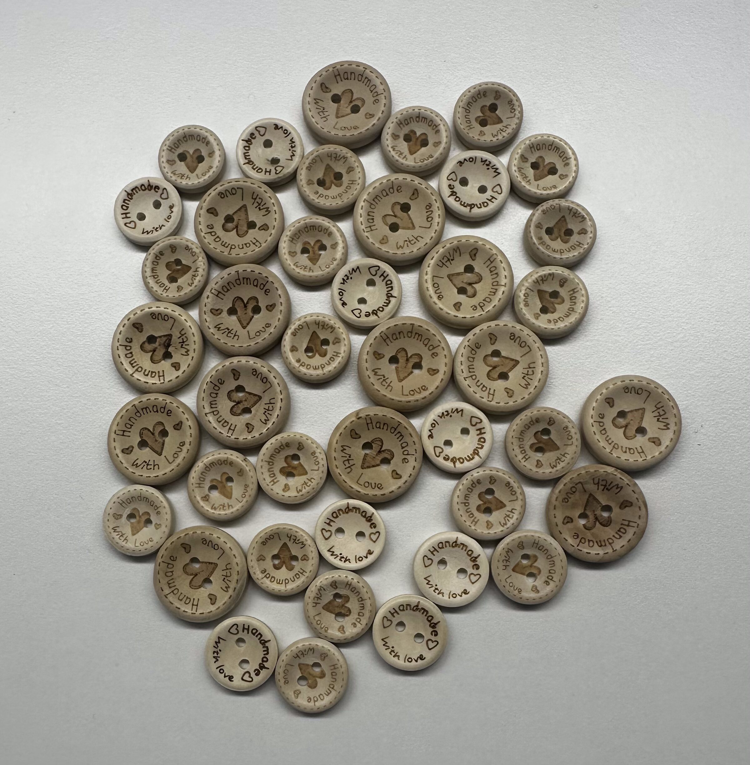 Mix Bottoni Legno Handmade with Love