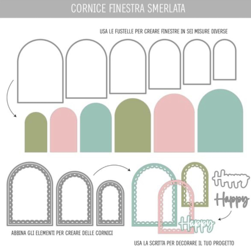 Fustella Sottile Tommy Cornice Finestra Smerlata