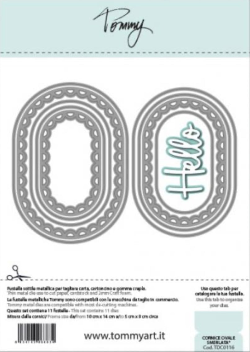 Fustella Sottile Tommy Cornice Ovale Smerlata