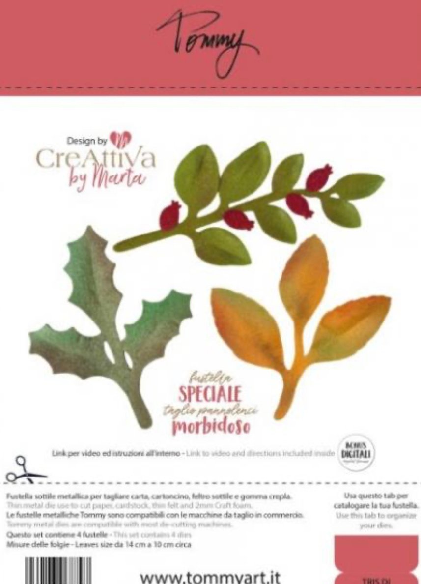 Fustella Sottile Tommy Tris di foglie® design by Creattiva by Marta