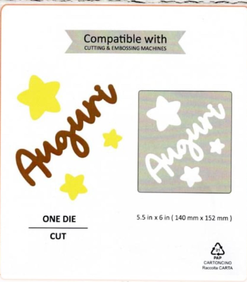 Fustella Futura Auguri con Stelle 4700