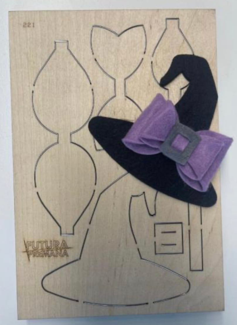 Fustella L Artigianale Cappello Streghetta con Fiocco