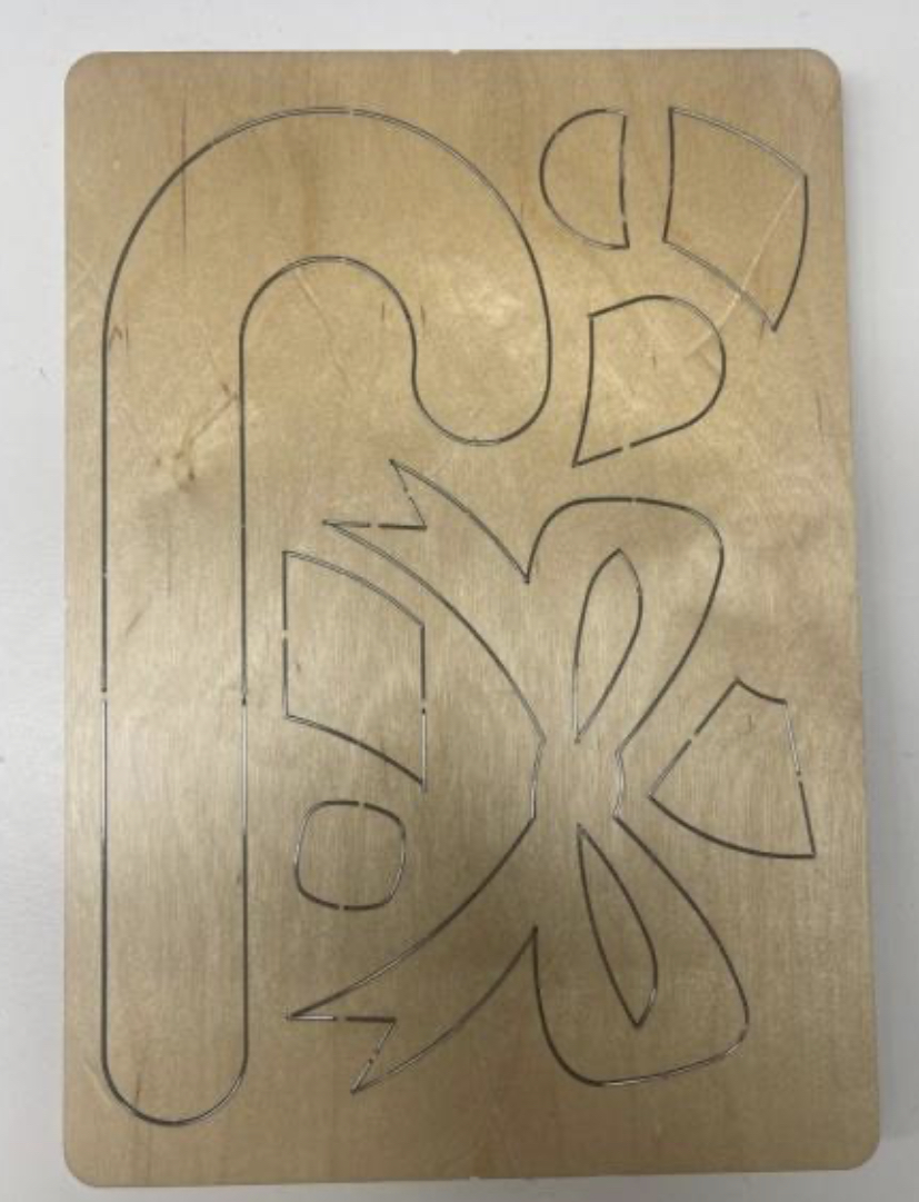 Fustella A4 Artigianale Candycane e Fiocco