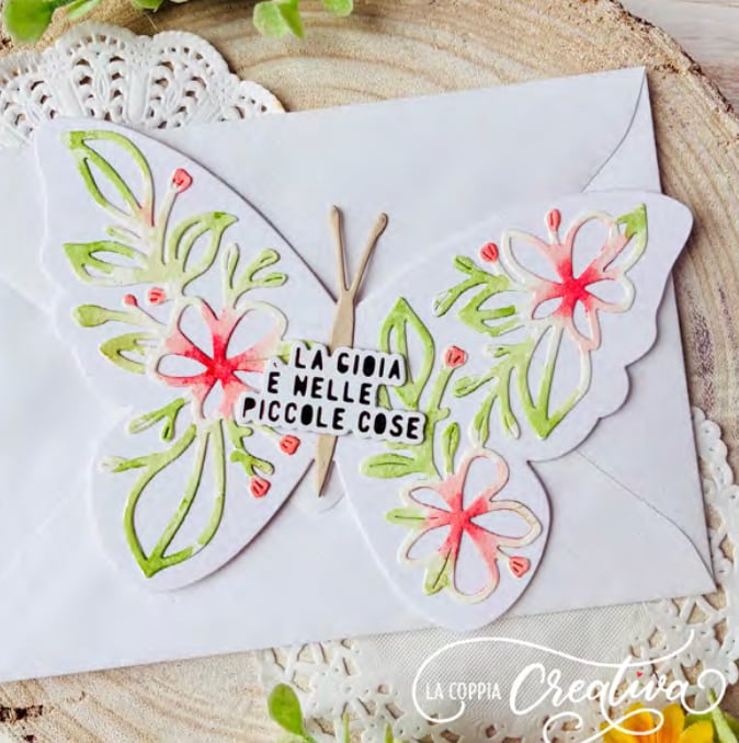 Fustella Sottile Farfalla e Fiori RU585