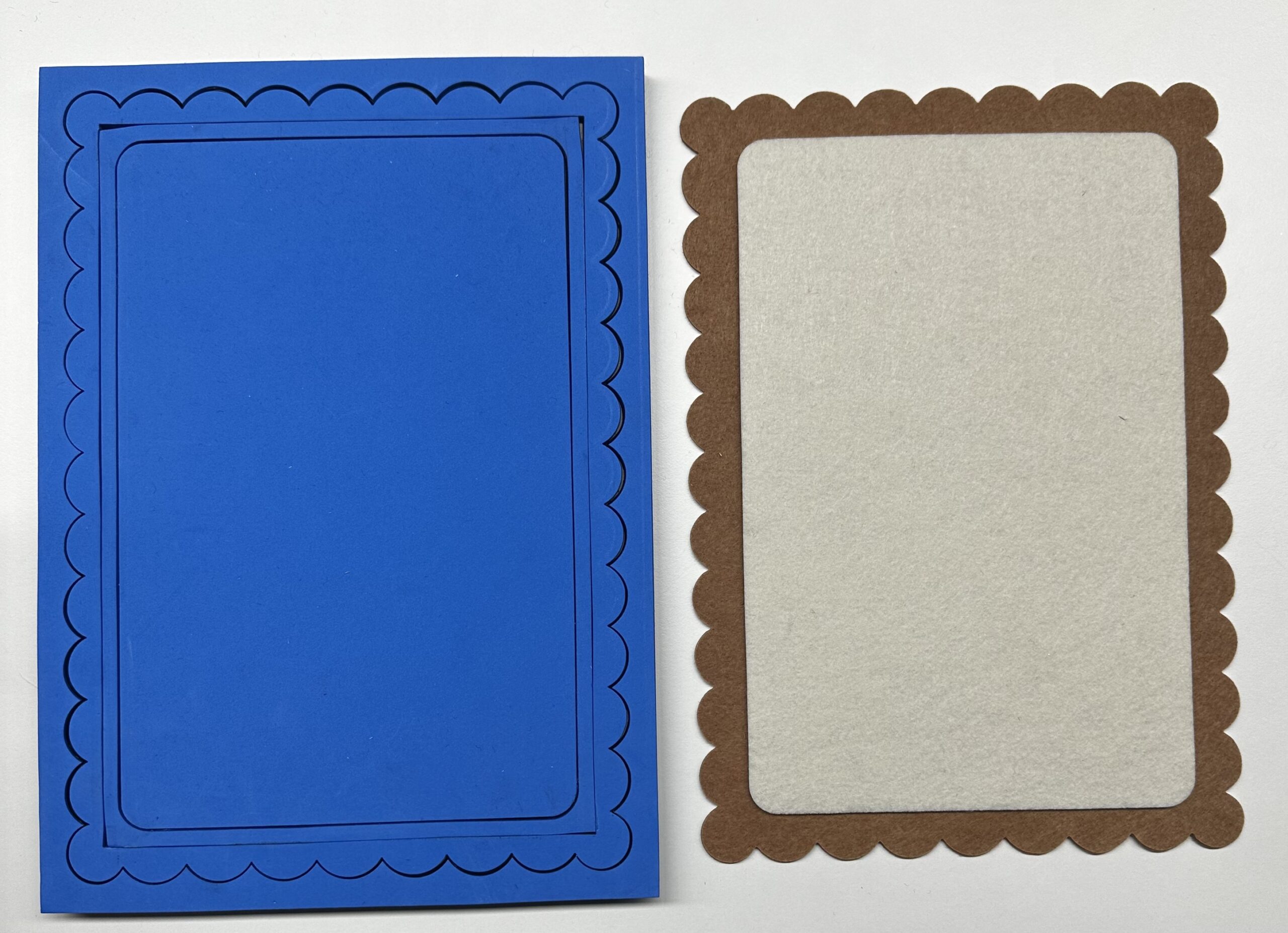 Fustella A4 Artigianale Cornice Rettangolo Scallop