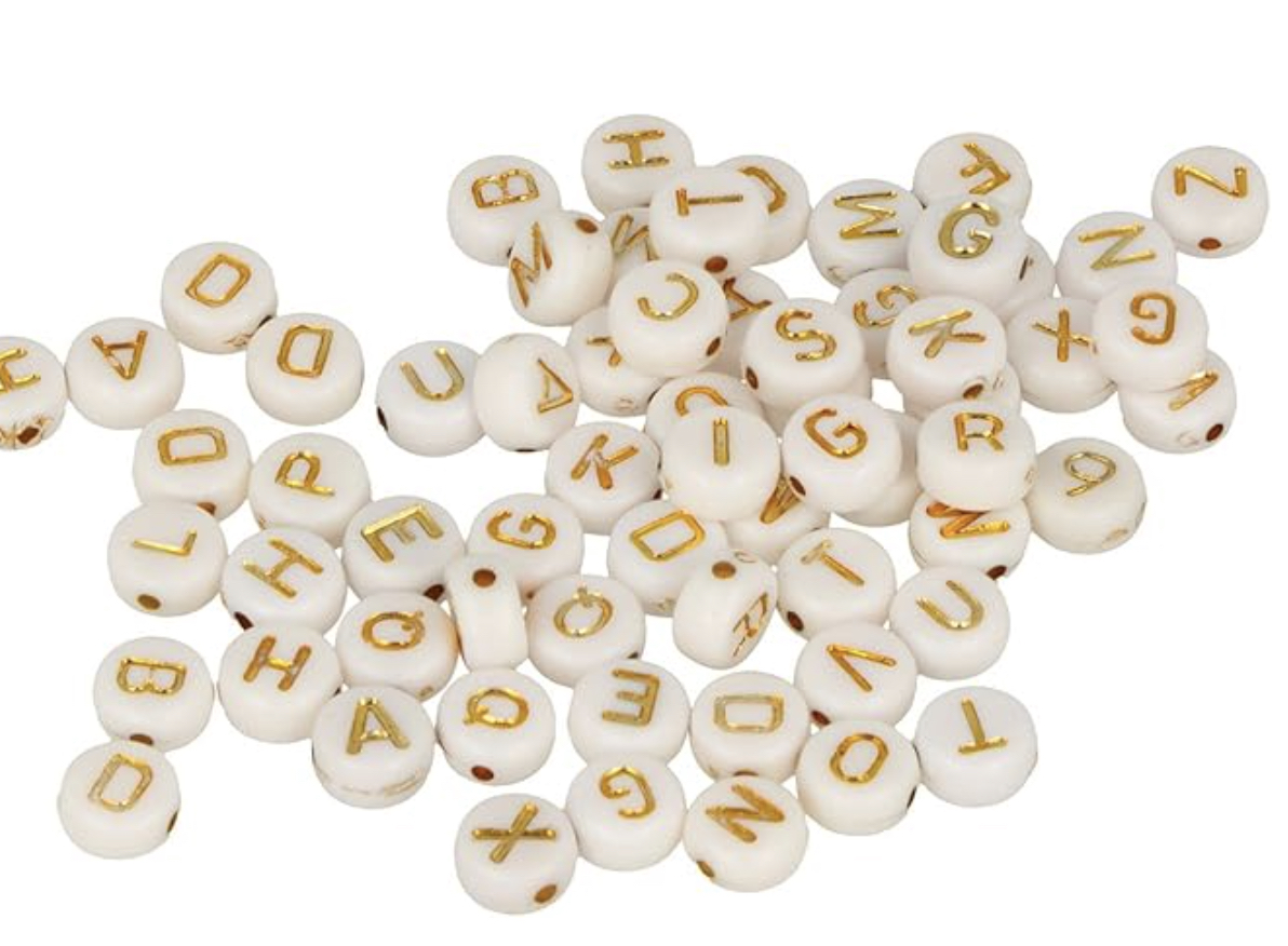 Perline Lettere Dorate