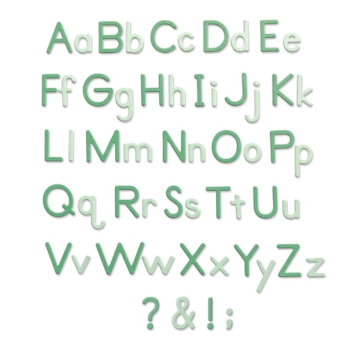 Fustella Sottile Sizzix Alfabeto 665335