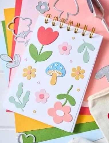 Fustella sottile Sizzix Fiori e Funghi 666965