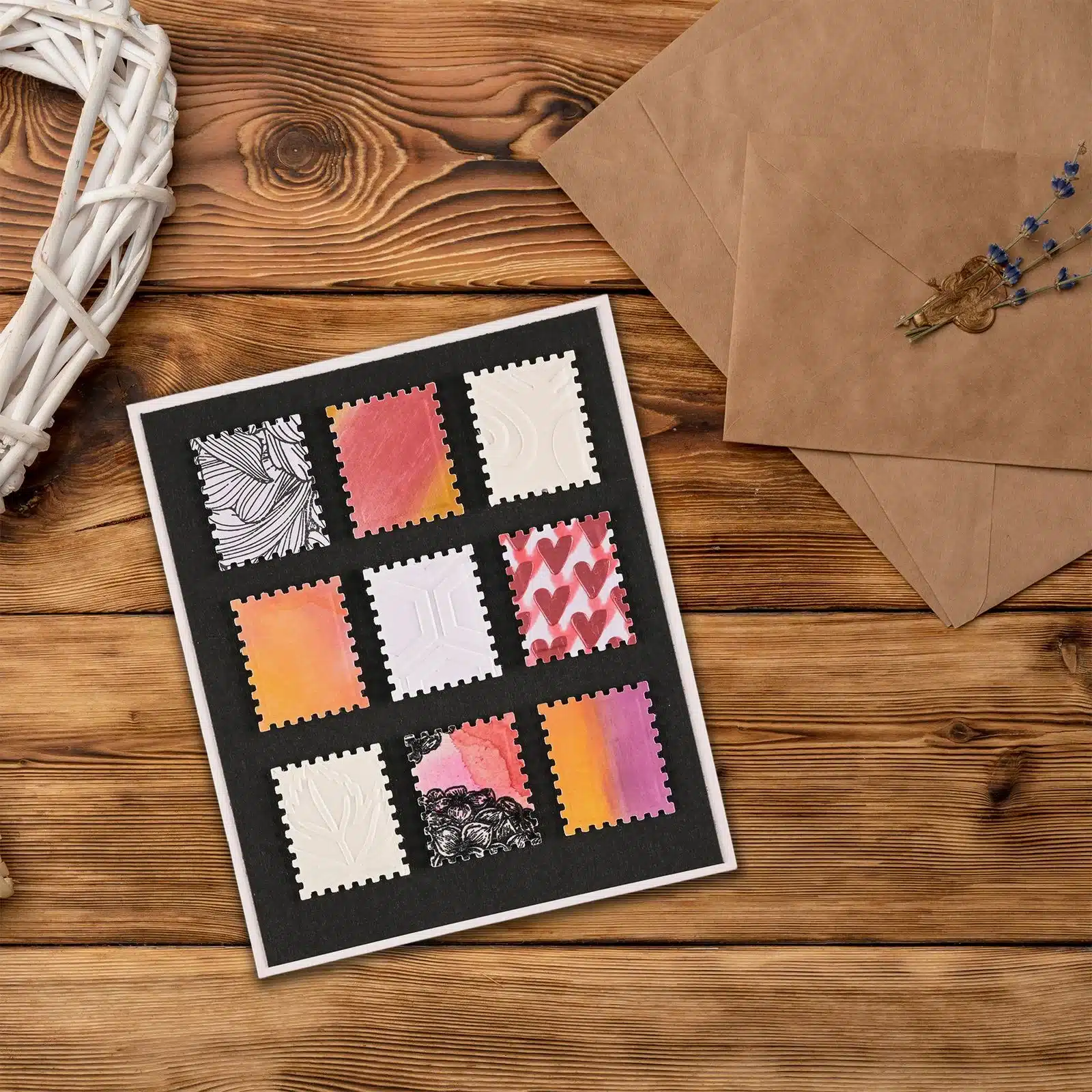 Perforatore con Embossing Francobollo Medium