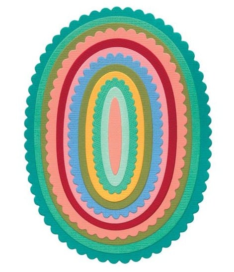Fustella Sottile Sizzix Framelits "Fancy Ovals" 667146