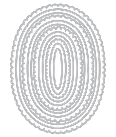 Fustella Sottile Sizzix Framelits "Fancy Ovals" 667146