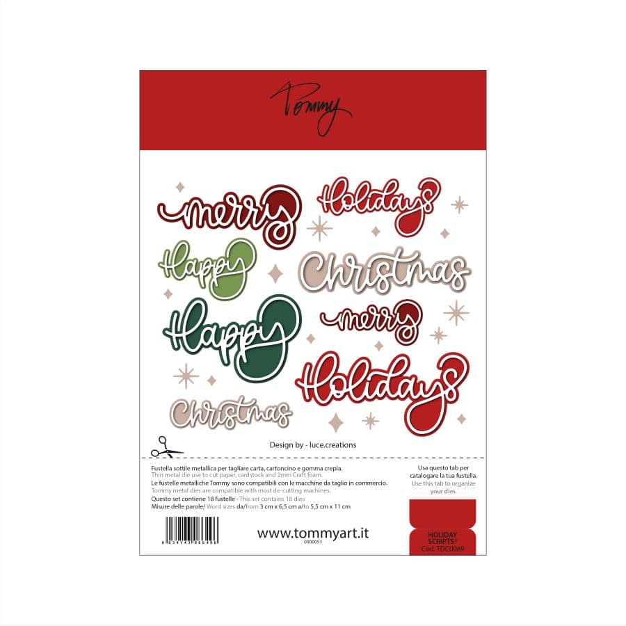 Fustella sottile Tommy Holiday Scripts