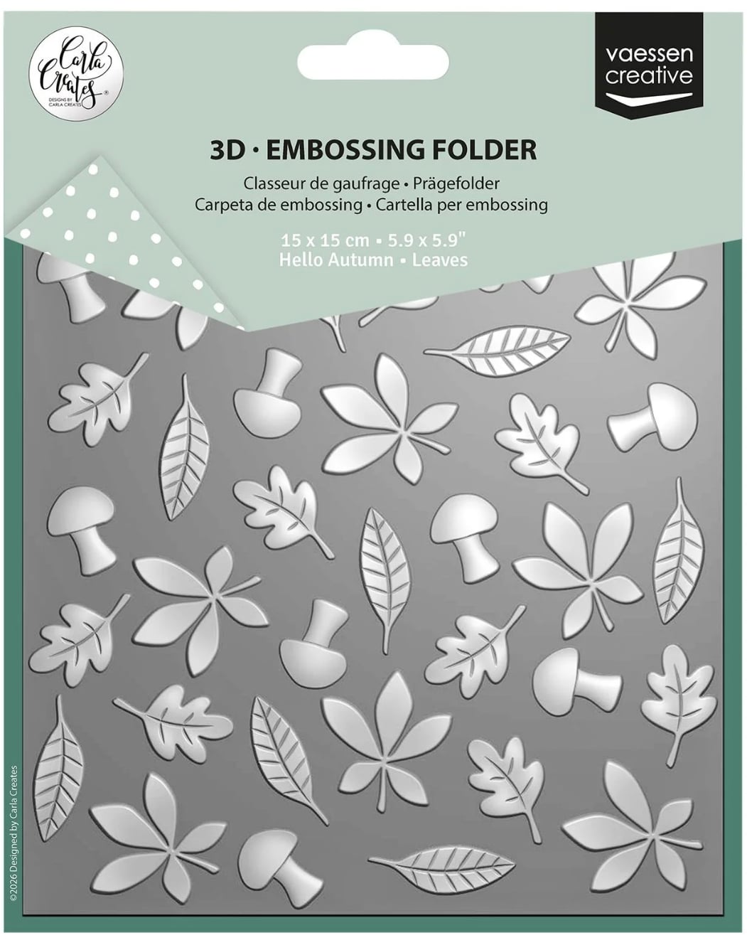 Embossing 3D Foglie e Funghi